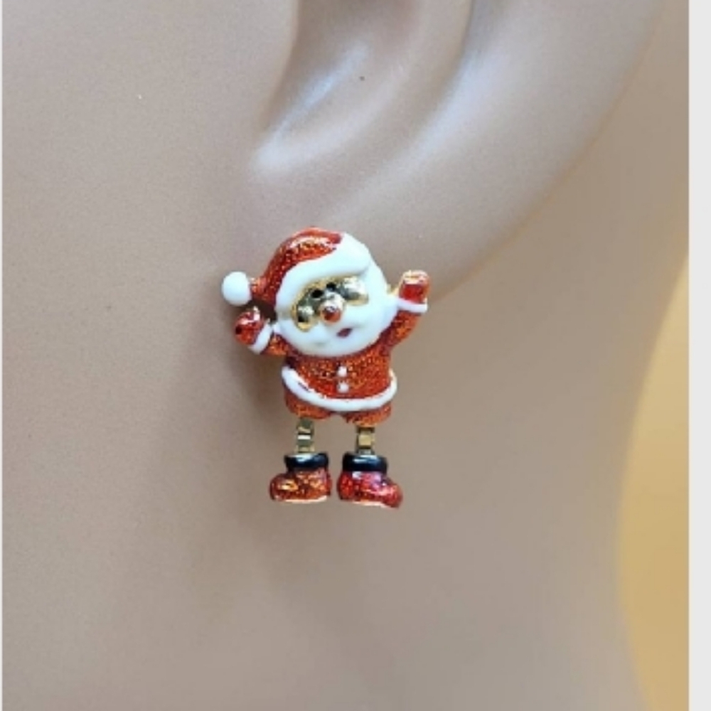 Festive Santa Claus Earrings